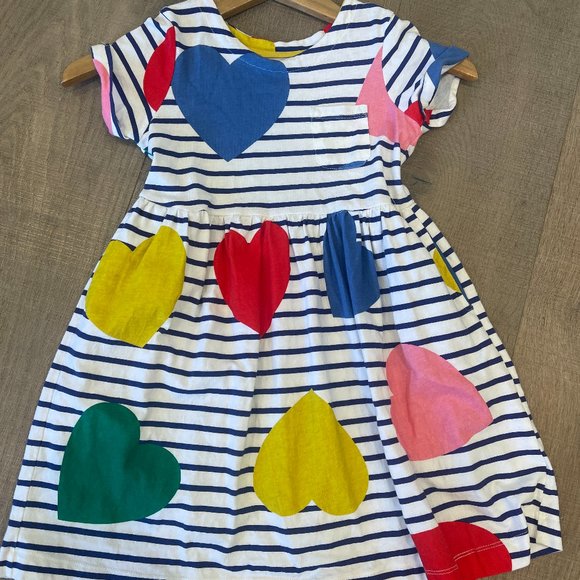 Mini Boden White and Blue Flutter Sleeve Sundress - Picture 1 of 7